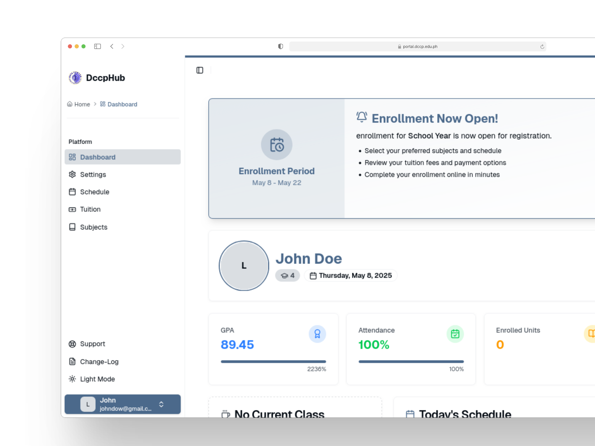 DCCP Hub Dashboard Showcase